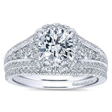 14k White Gold Entwined Semi-Mount Engagement Ring