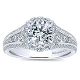 14k White Gold Entwined Semi-Mount Engagement Ring