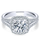 14k White Gold Entwined Semi-Mount Engagement Ring