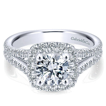 14k White Gold Entwined Semi-Mount Engagement Ring