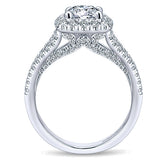14k White Gold Entwined Semi-Mount Engagement Ring