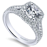 14k White Gold Entwined Semi-Mount Engagement Ring