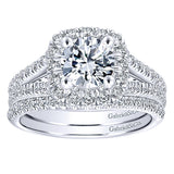 14k White Gold Entwined Semi-Mount Engagement Ring