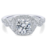 14k White Gold Entwined Semi-Mount Engagement Ring