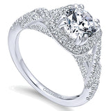 14k White Gold Entwined Semi-Mount Engagement Ring