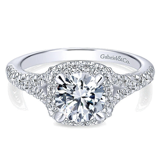 14k White Gold Entwined Semi-Mount Engagement Ring