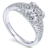 14k White Gold Entwined Engagement Ring