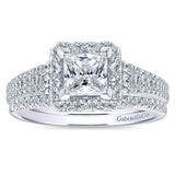 14k White Gold Entwined Engagement Ring