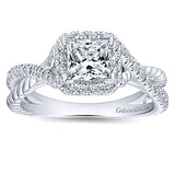 14k White Gold Riata Semi-Mount Engagement Ring