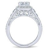 14k White Gold Empire Semi-Mount Engagement Ring