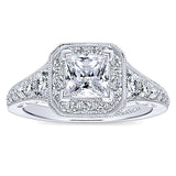 14k White Gold Empire Semi-Mount Engagement Ring