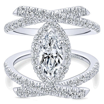 14k White Gold Nova Semi-Mount Engagement Ring