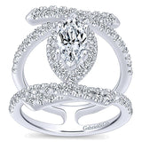 14k White Gold Nova Semi-Mount Engagement Ring
