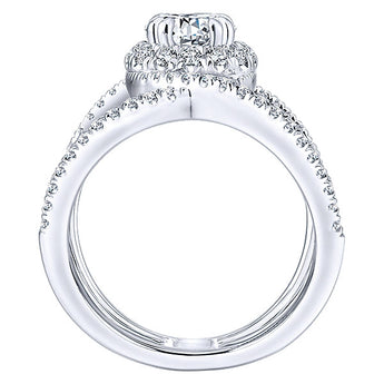 14k White Gold Nova Semi-Mount Engagement Ring
