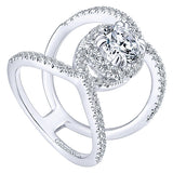 14k White Gold Nova Semi-Mount Engagement Ring