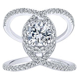 14k White Gold Nova Semi-Mount Engagement Ring