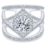 14k White Gold Nova Semi-Mount Engagement Ring
