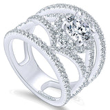 14k White Gold Nova Semi-Mount Engagement Ring