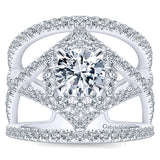 14k White Gold Nova Semi-Mount Engagement Ring