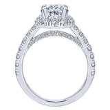 14k White Gold Contemporary Semi-Mount Engagement Ring