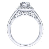 14k White Gold Empire Semi-Mount Engagement Ring