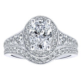 14k White Gold Empire Semi-Mount Engagement Ring