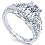 14k White Gold Entwined Semi-Mount Engagement Ring