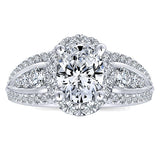 14k White Gold Entwined Semi-Mount Engagement Ring