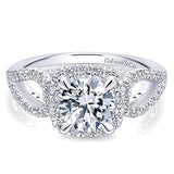 14k White Gold Entwined Semi-Mount Engagement Ring