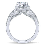 14k White Gold Entwined Semi-Mount Engagement Ring