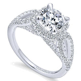 14k White Gold Entwined Semi-Mount Engagement Ring