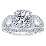 14k White Gold Entwined Semi-Mount Engagement Ring