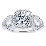 14k White Gold Entwined Semi-Mount Engagement Ring