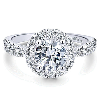 14k White Gold Entwined Semi-Mount Engagement Ring