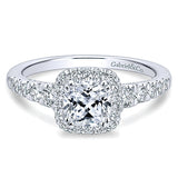 14k White Gold Entwined Semi-Mount Engagement Ring