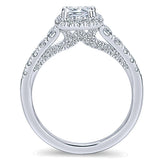 14k White Gold Entwined Semi-Mount Engagement Ring