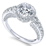 14k White Gold Infinity Semi-Mount Engagement Ring