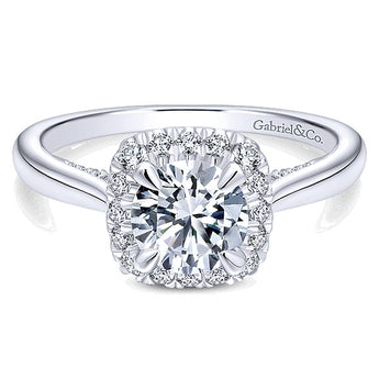 14k White Gold Entwined Semi-Mount Engagement Ring