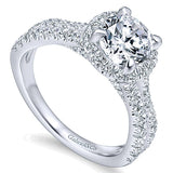 14k White Gold Entwined Semi-Mount Engagement Ring