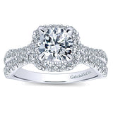 14k White Gold Contemporary Semi-Mount Engagement Ring