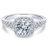 14k White Gold Entwined Semi-Mount Engagement Ring