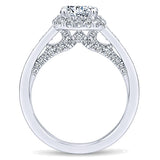 14k White Gold Entwined Semi-Mount Engagement Ring