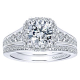 14k White Gold Entwined Semi-Mount Engagement Ring