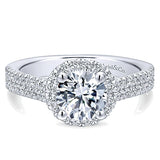 14k White Gold Entwined Semi-Mount Engagement Ring