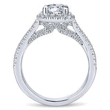 14k White Gold Entwined Semi-Mount Engagement Ring