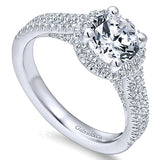 14k White Gold Entwined Semi-Mount Engagement Ring