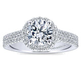 14k White Gold Entwined Semi-Mount Engagement Ring