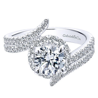 14k White Gold Nova Semi-Mount Engagement Ring