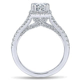 14k White Gold Contemporary Semi-Mount Engagement Ring