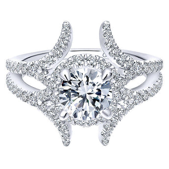 14k White Gold Nova Semi-Mount Engagement Ring